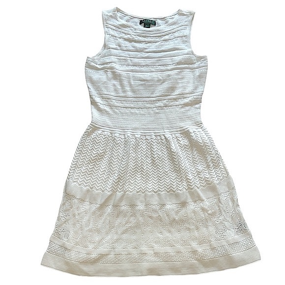 Lauren Ralph Lauren Dress White Crocheted Dress - Picture 3 of 14